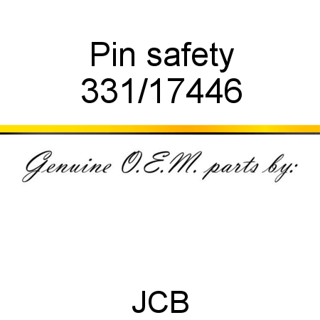 Pin, safety 331/17446