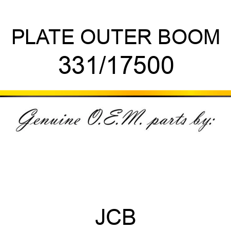 PLATE OUTER BOOM 331/17500