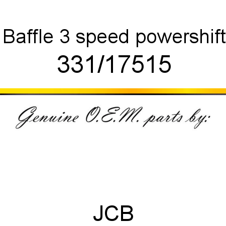 Baffle, 3 speed powershift 331/17515