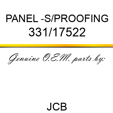 PANEL -S/PROOFING 331/17522