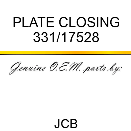 PLATE CLOSING 331/17528