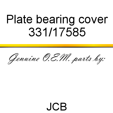 Plate, bearing cover 331/17585