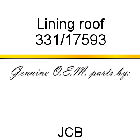 Lining, roof 331/17593