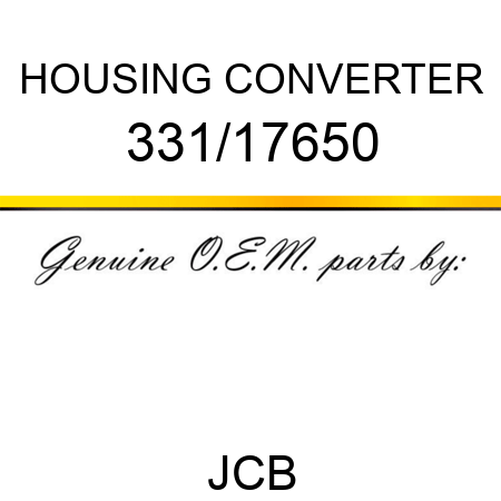 HOUSING CONVERTER 331/17650