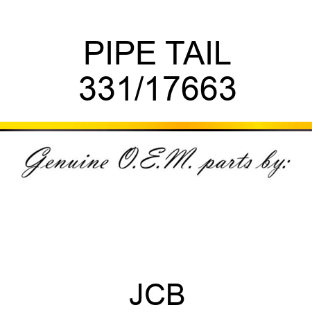 PIPE TAIL 331/17663