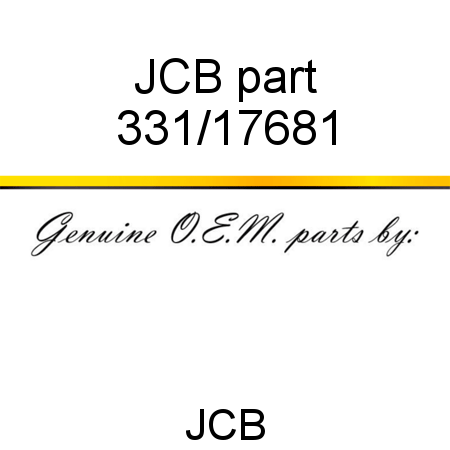 JCB part 331/17681