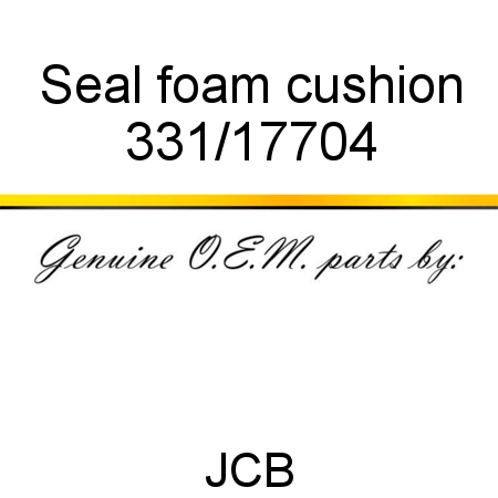 Seal, foam cushion 331/17704