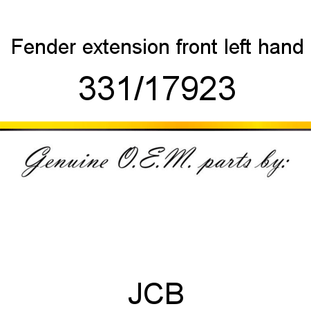 Fender, extension, front, left hand 331/17923