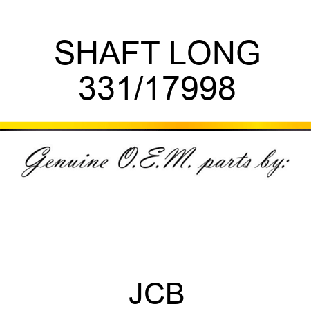 SHAFT LONG 331/17998