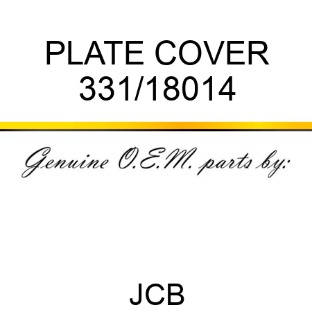 PLATE COVER 331/18014