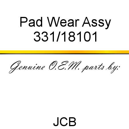 Pad, Wear Assy 331/18101