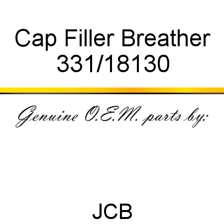 Cap, Filler Breather 331/18130