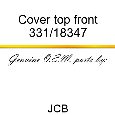 Cover top front 331/18347