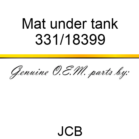 Mat under tank 331/18399