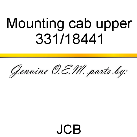 Mounting, cab, upper 331/18441