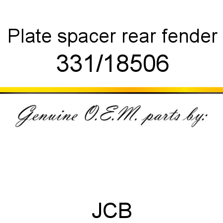 Plate, spacer, rear fender 331/18506
