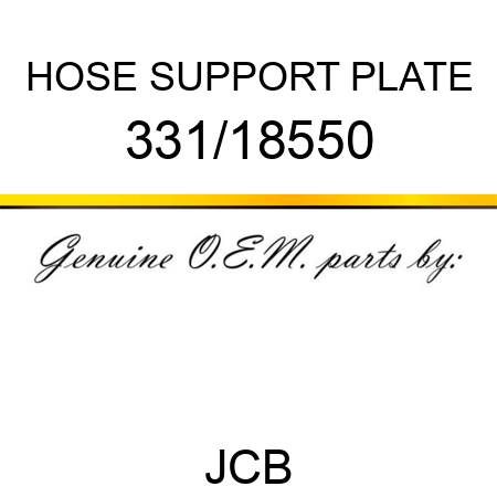 HOSE SUPPORT PLATE 331/18550