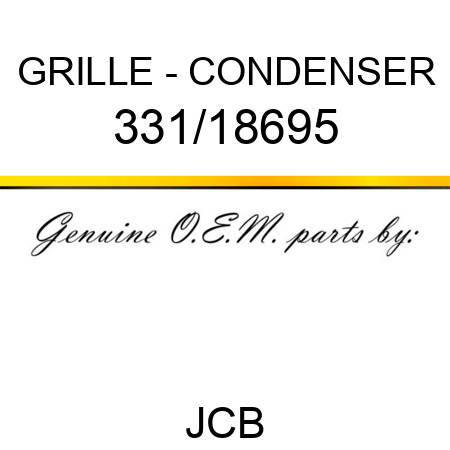 GRILLE - CONDENSER 331/18695
