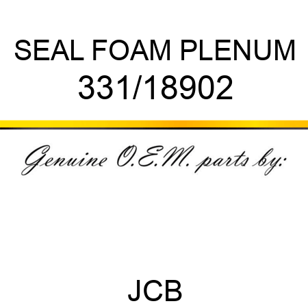 SEAL FOAM PLENUM 331/18902