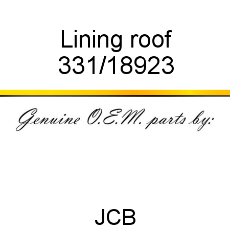 Lining, roof 331/18923