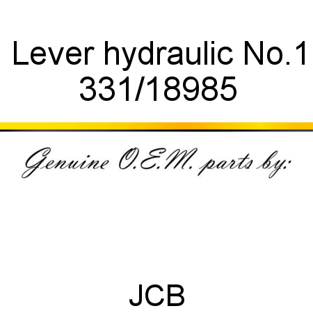 Lever, hydraulic No.1 331/18985