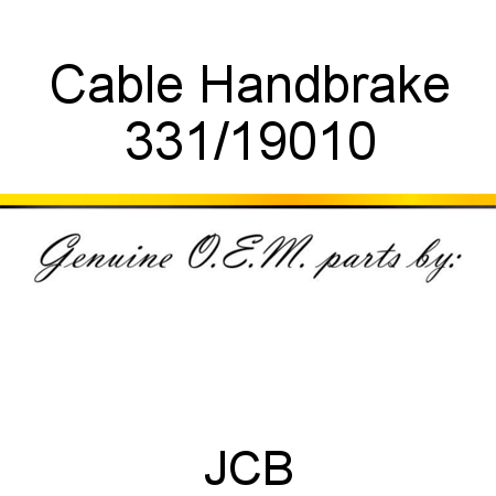 Cable, Handbrake 331/19010