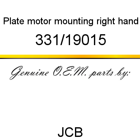 Plate, motor mounting, right hand 331/19015