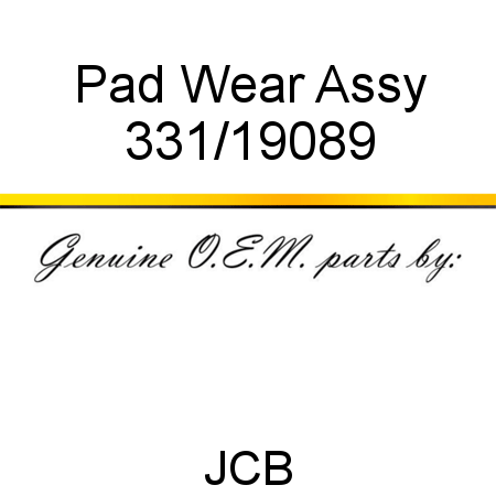 Pad, Wear Assy 331/19089