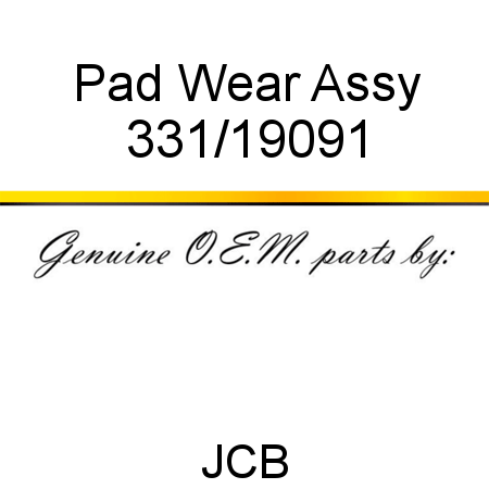 Pad, Wear Assy 331/19091