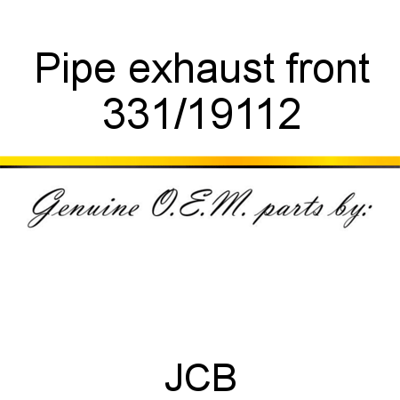 Pipe, exhaust, front 331/19112