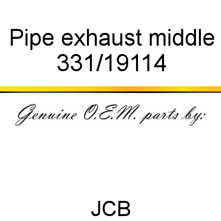 Pipe, exhaust, middle 331/19114