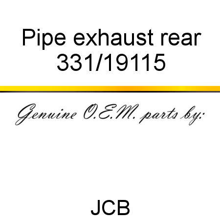 Pipe, exhaust, rear 331/19115