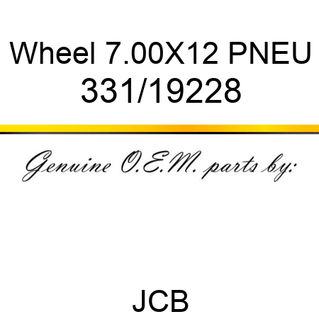 Wheel 7.00X12 PNEU 331/19228