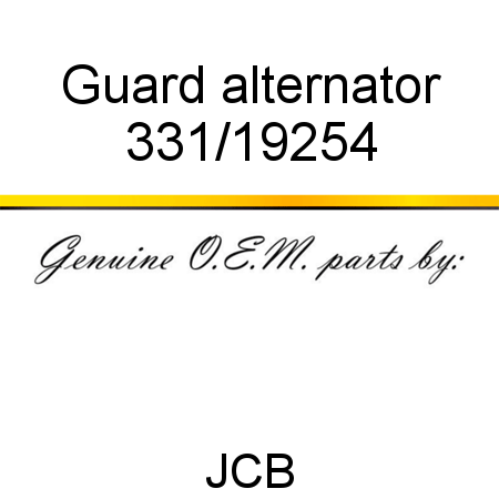 Guard, alternator 331/19254