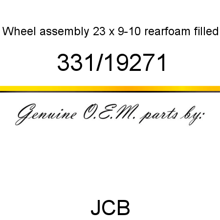Wheel, assembly 23 x 9-10, rear,foam filled 331/19271