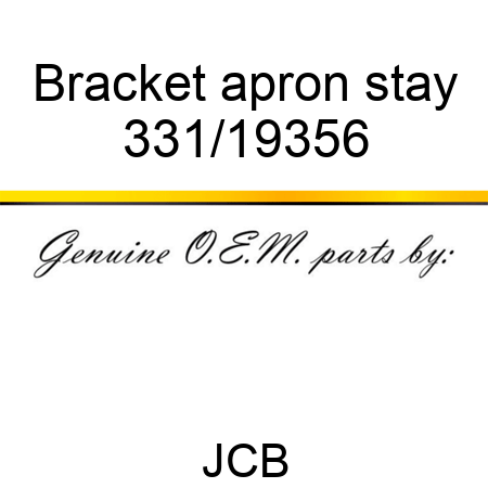 Bracket apron stay 331/19356