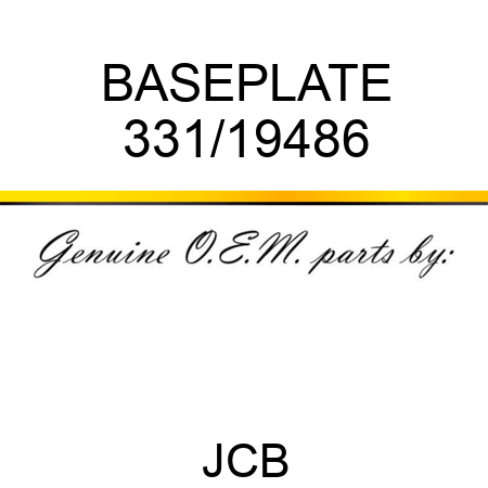 BASEPLATE 331/19486