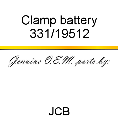 Clamp, battery 331/19512