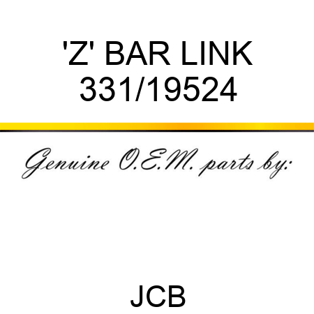 'Z' BAR LINK 331/19524