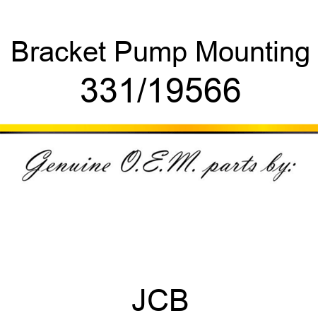 Bracket, Pump Mounting 331/19566