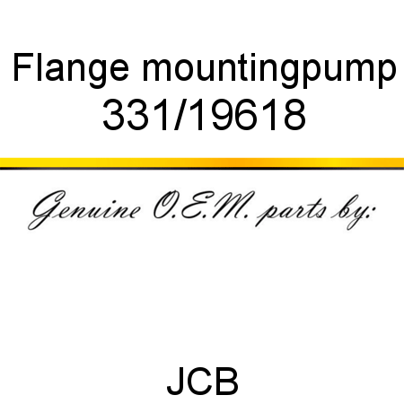 Flange, mounting,pump 331/19618