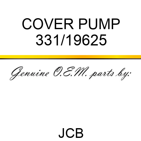 COVER PUMP 331/19625