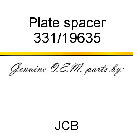 Plate, spacer 331/19635