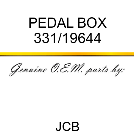 PEDAL BOX 331/19644