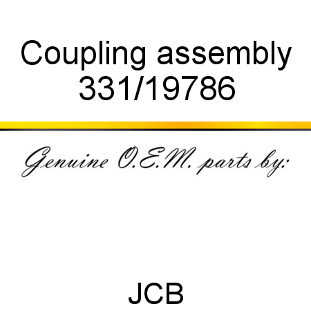 Coupling, assembly 331/19786