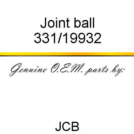 Joint, ball 331/19932