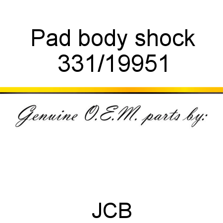 Pad, body shock 331/19951