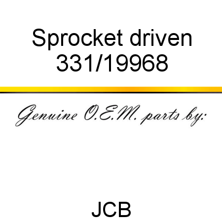 Sprocket, driven 331/19968