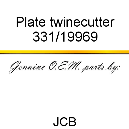 Plate, twinecutter 331/19969