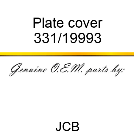 Plate cover 331/19993